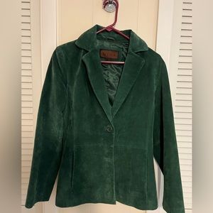 Amazing green real suede jacket